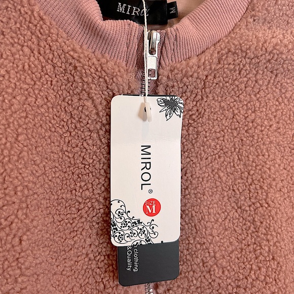 NWT Mirol Sherpa Fuzzy Bomber Jacket - Picture 3 of 7